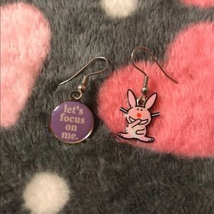 Vintage happy bunny earrings